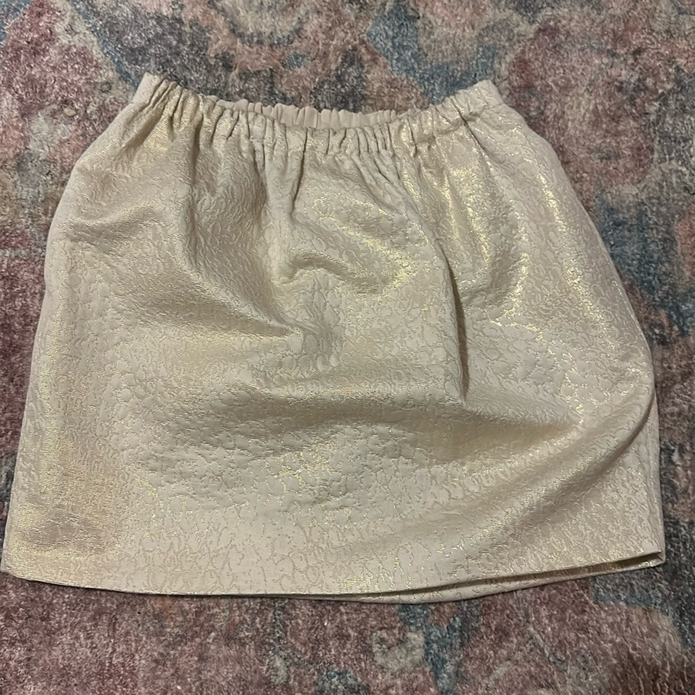 Anthropology Pins and Needles size M metallic miniโ skirt.
